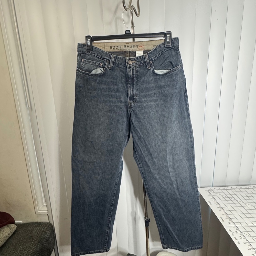 Eddie Bauer Relaxed Fit Jeans Mens‎ 35x32 Blue Denim Cotton Casual  2008